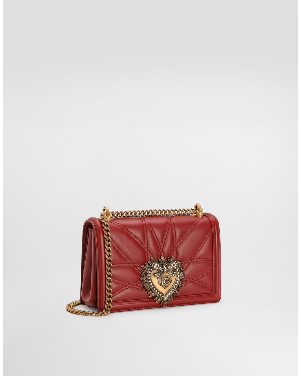 Dolce & Gabbana Red Medium Devotion Shoulder Bag
