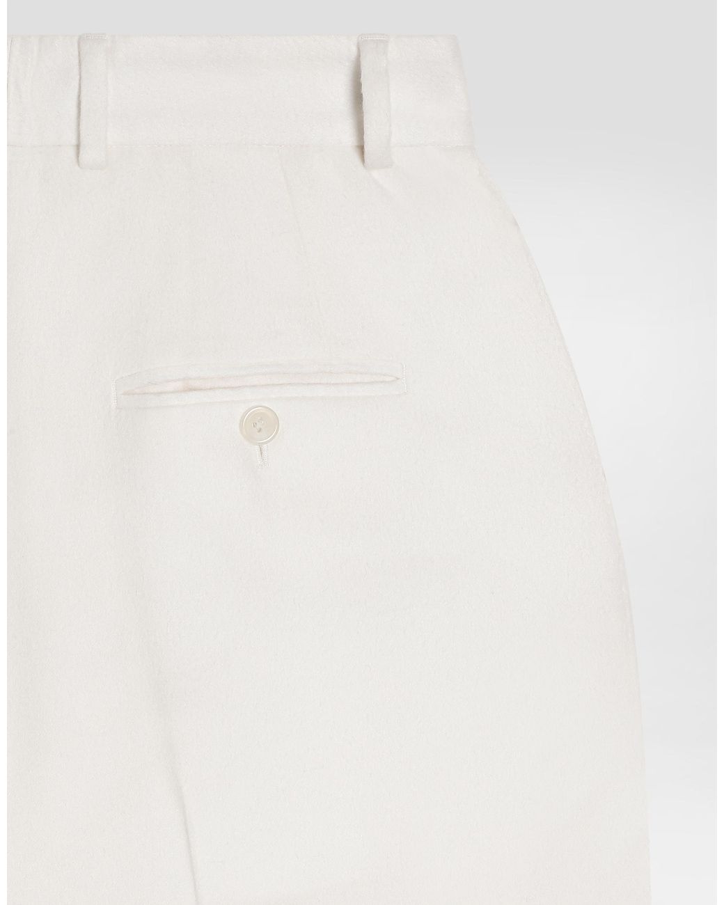 Dolce & Gabbana White Cashmere Trousers
