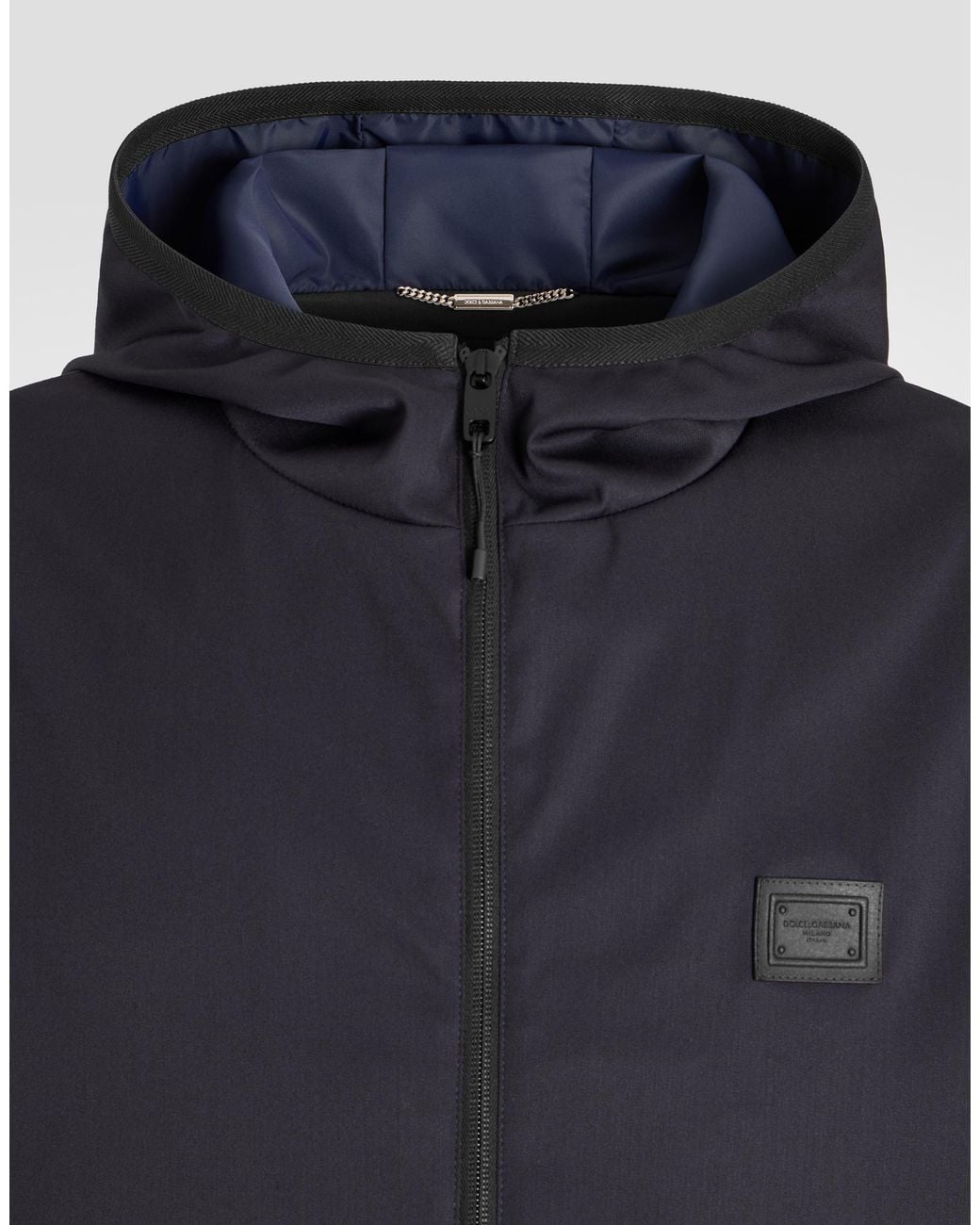 Dolce & Gabbana Blue Technical Wool Jacket for men