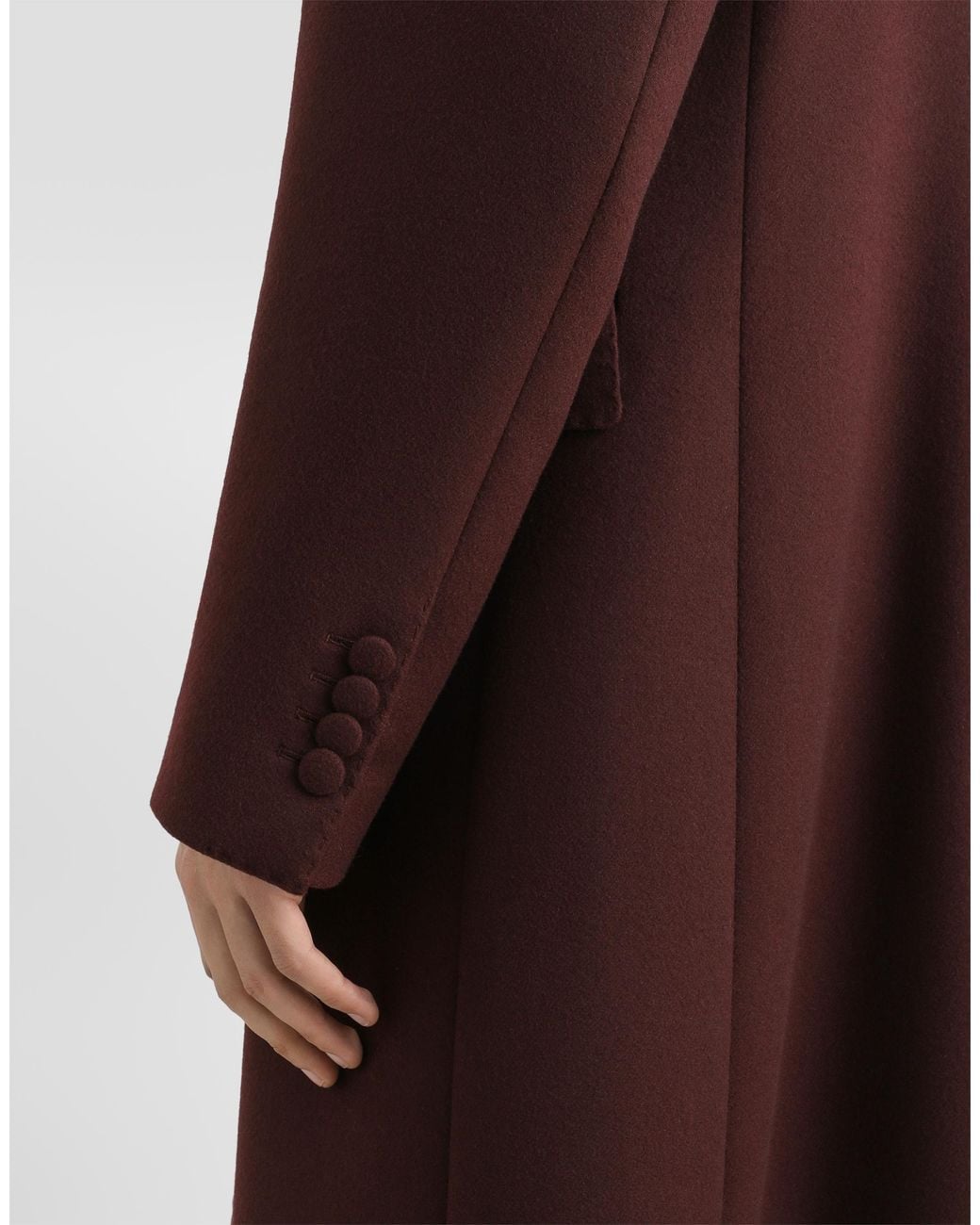 Dolce & Gabbana Purple Single-Breasted Virgin Wool Blend Coat for men