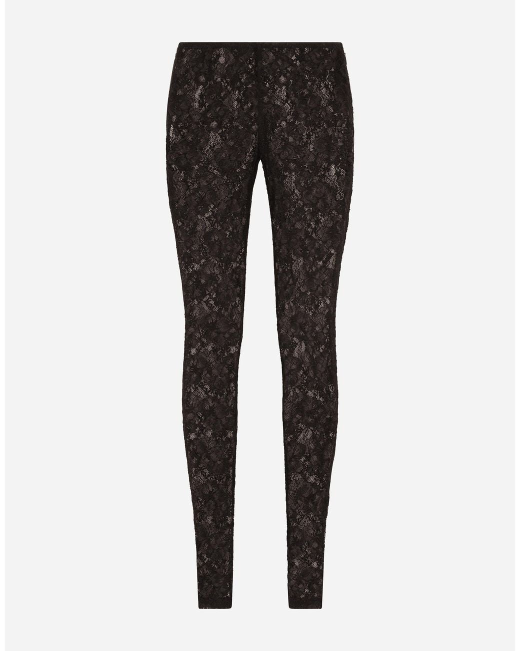Dolce & Gabbana Black Lace Leggings