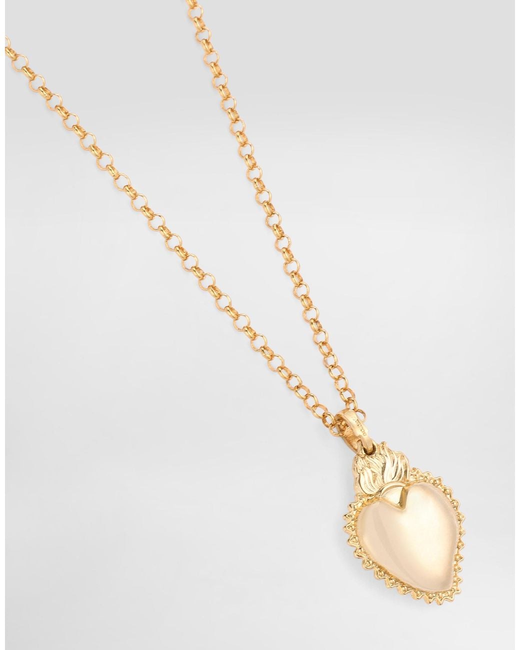 Dolce & Gabbana White Heart Pendant Necklace