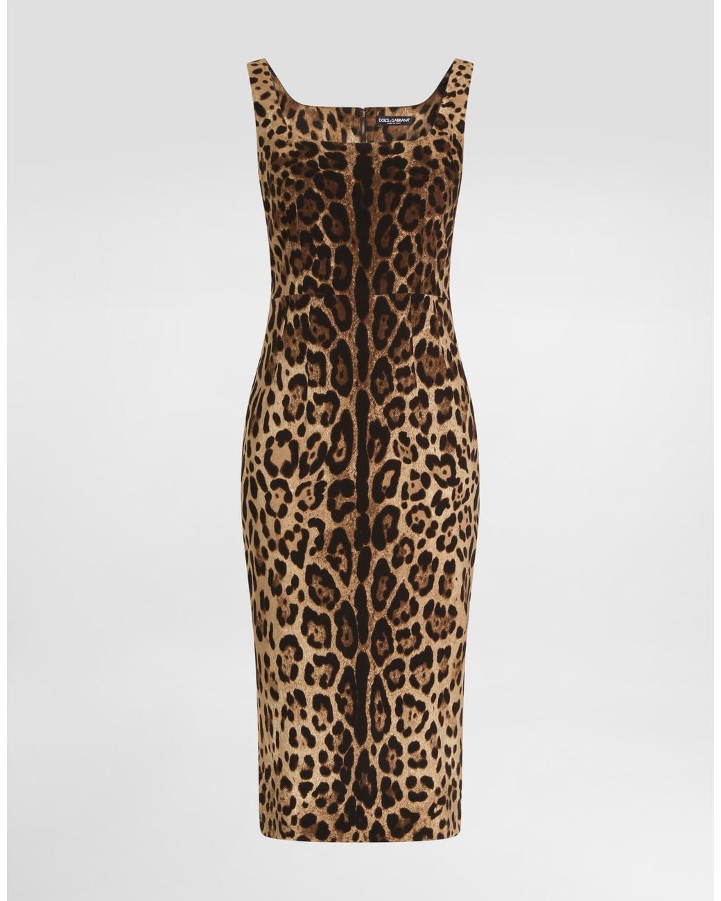 Dolce & Gabbana Metallic Leopard- Charmeuse Dress