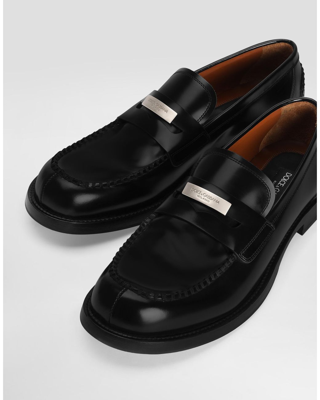 Dolce & Gabbana White Calfskin Loafers for men