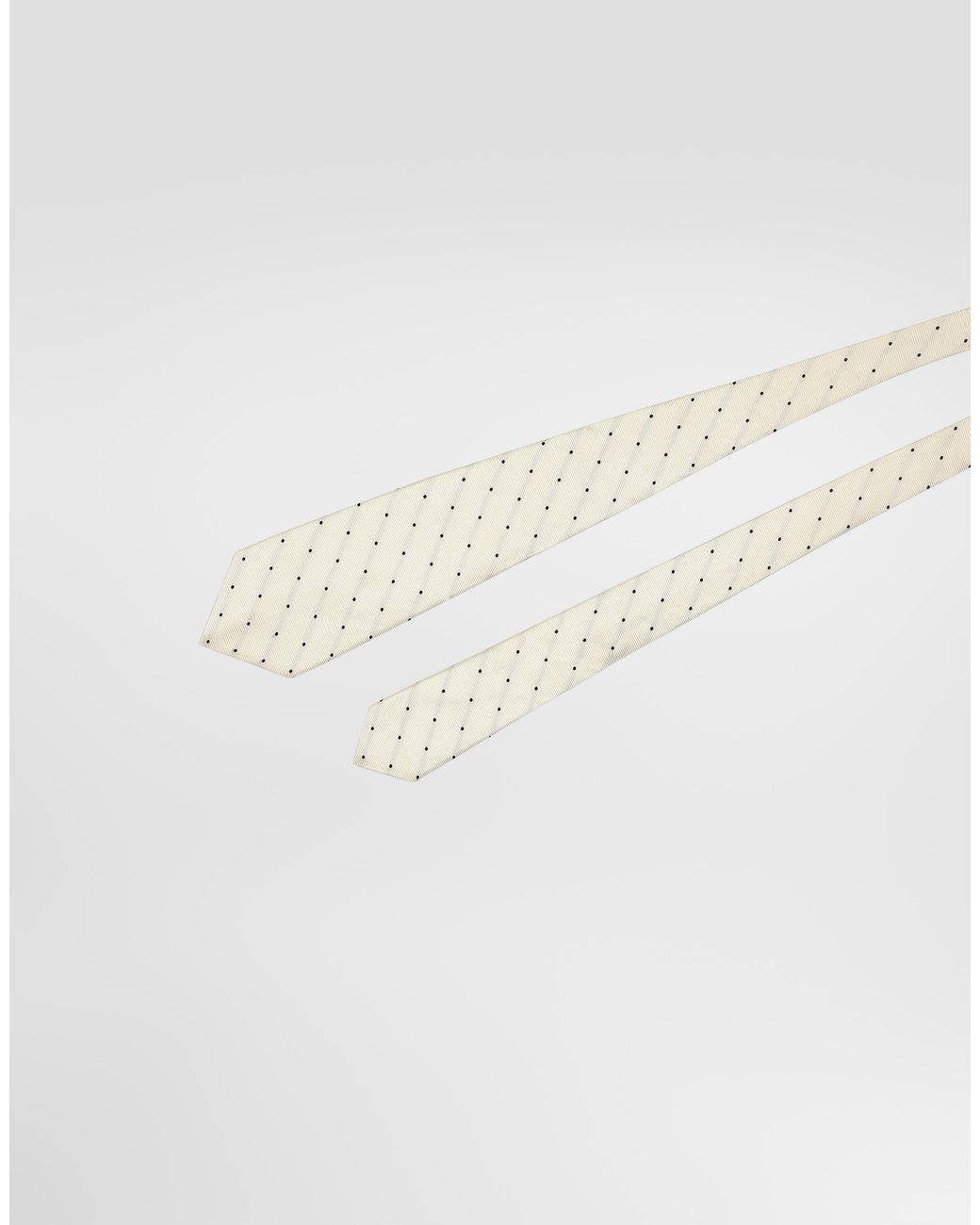 Dolce & Gabbana White Polka Dot Jacquard Tie for men