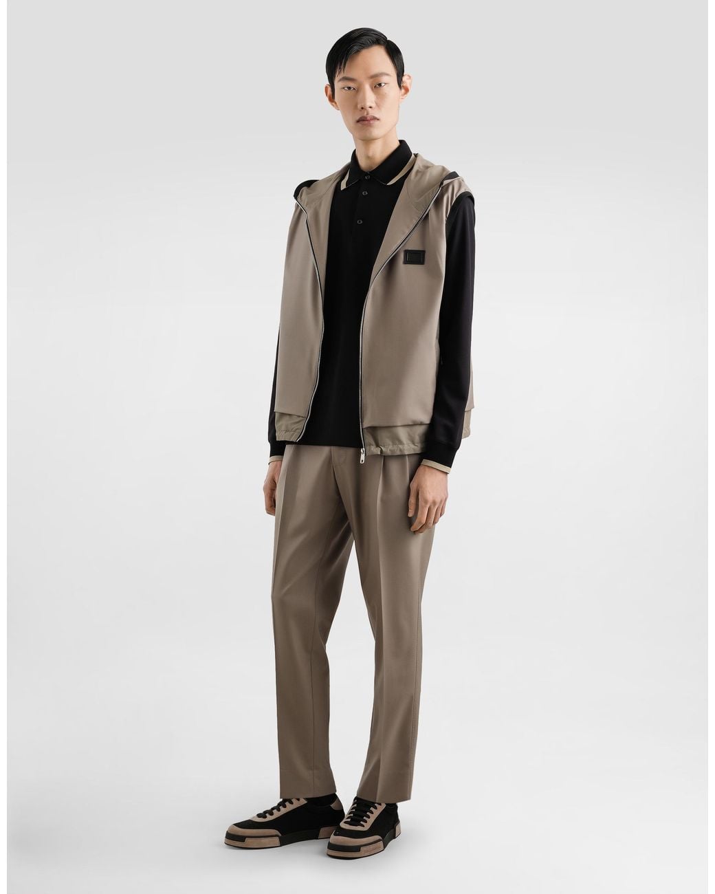 Dolce & Gabbana Gray Hooded Gilet for men