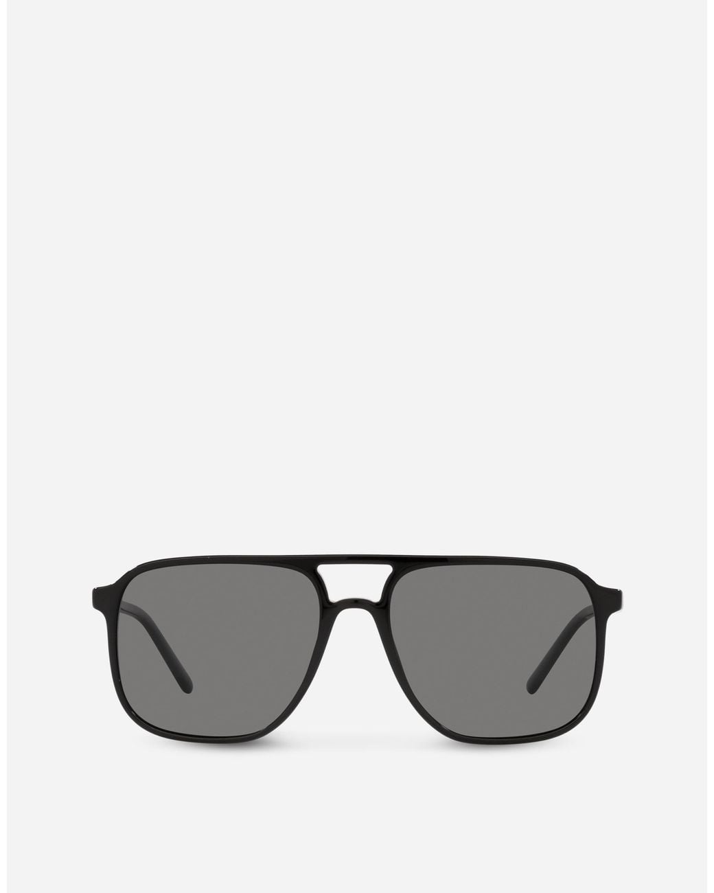 Dolce & Gabbana Gray Acetate Aviator Sunglasses for men