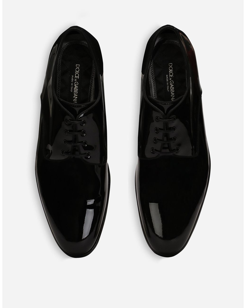Dolce & Gabbana White Calfskin Derby Shoes for men