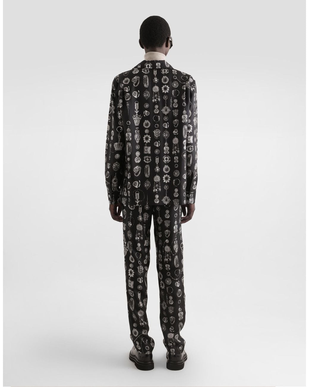 Dolce & Gabbana Multicolor Jewel- Twill Trousers for men