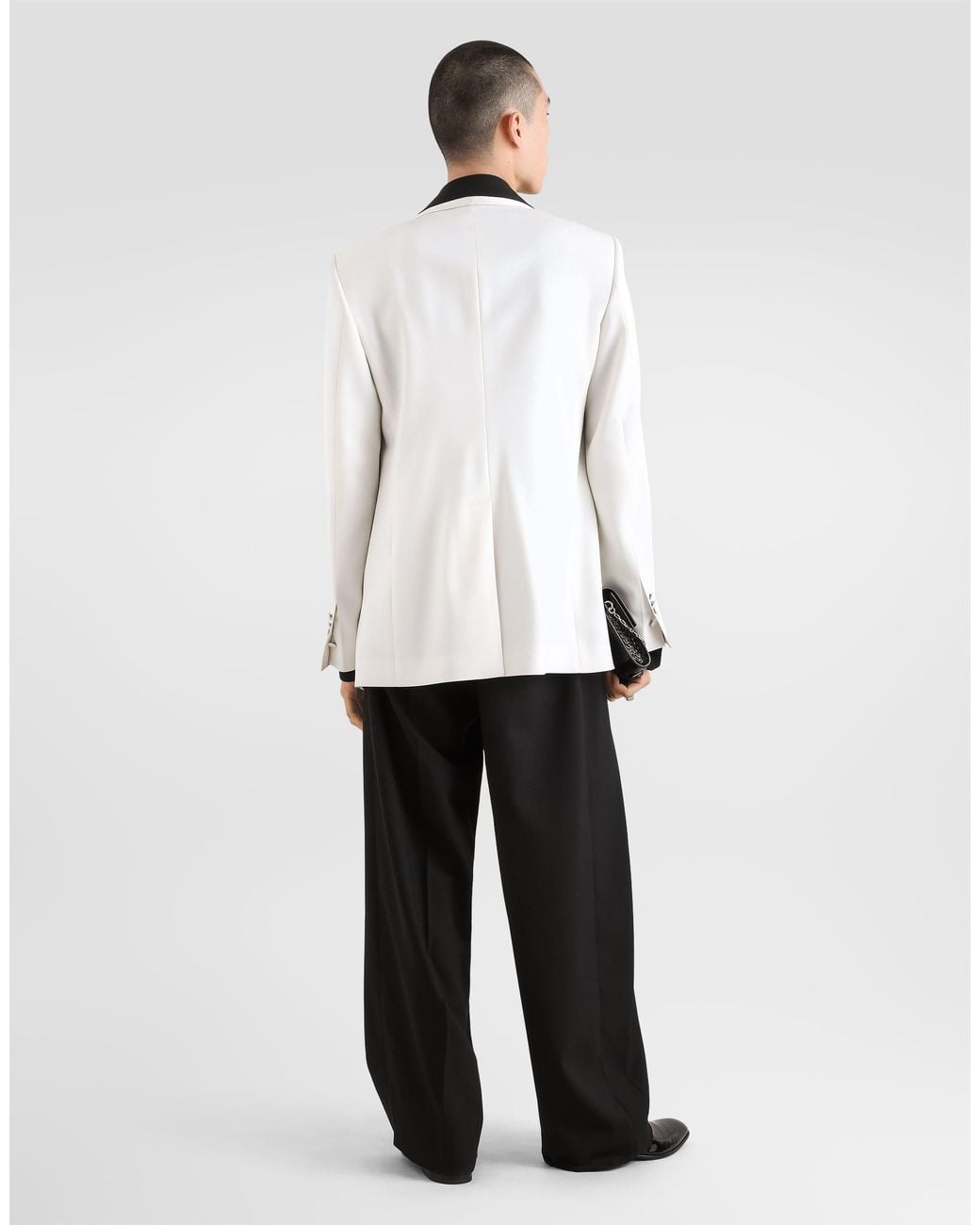 Dolce & Gabbana White Sicilia Single-Breasted Wool Jacket for men