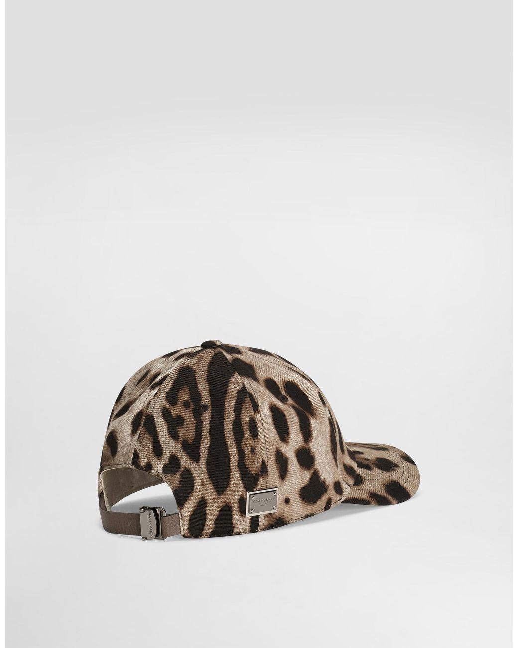 Dolce & Gabbana Multicolor Cotton Baseball Cap With Leopard for men