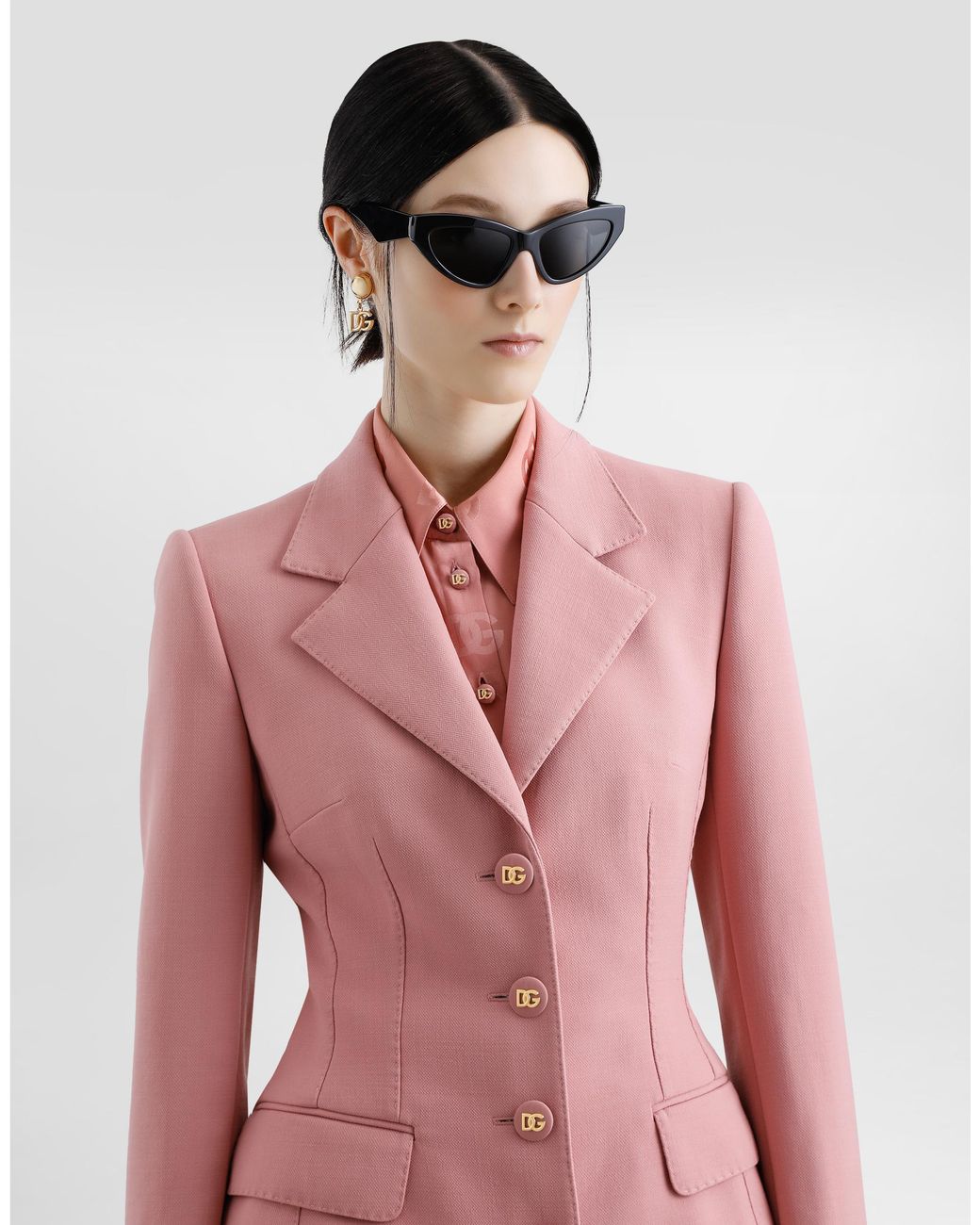Dolce & Gabbana Pink Dolce Single-Breasted Jacket