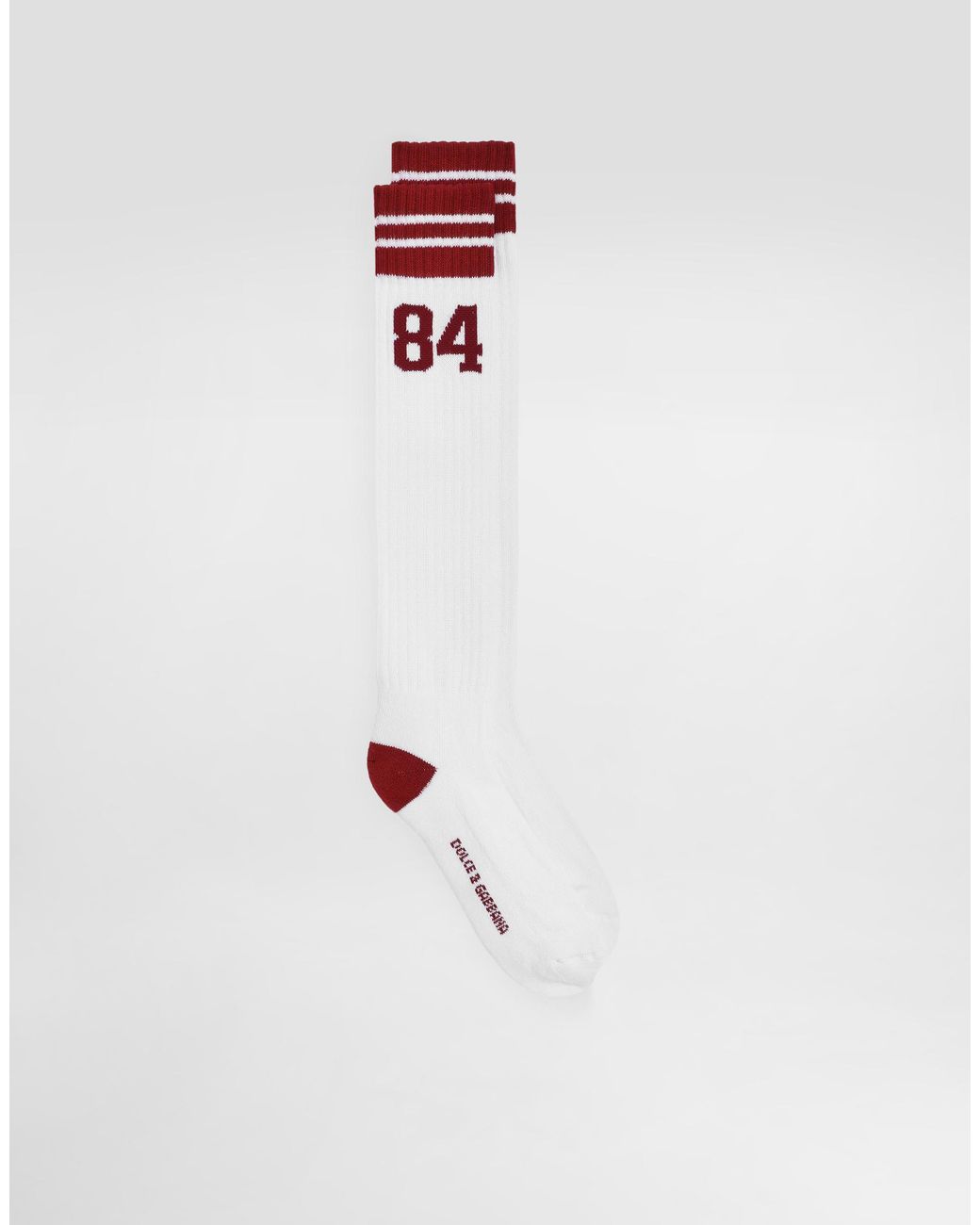 Dolce & Gabbana White Ribbed Socks for men