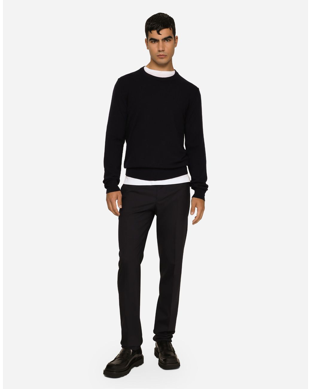 Dolce & Gabbana Blue Pull Girocollo for men