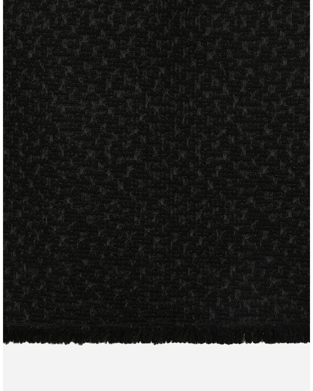 Dolce & Gabbana Black Raschel Tweed Midi Dress With Dg Logo