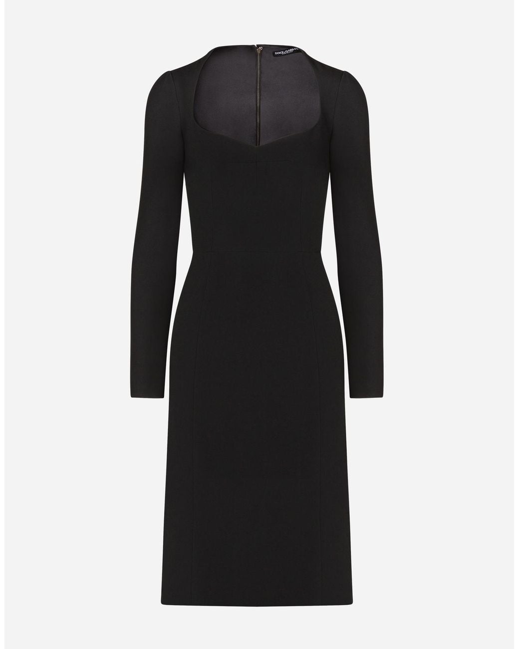 Dolce & Gabbana Black Scoop Neck Dress