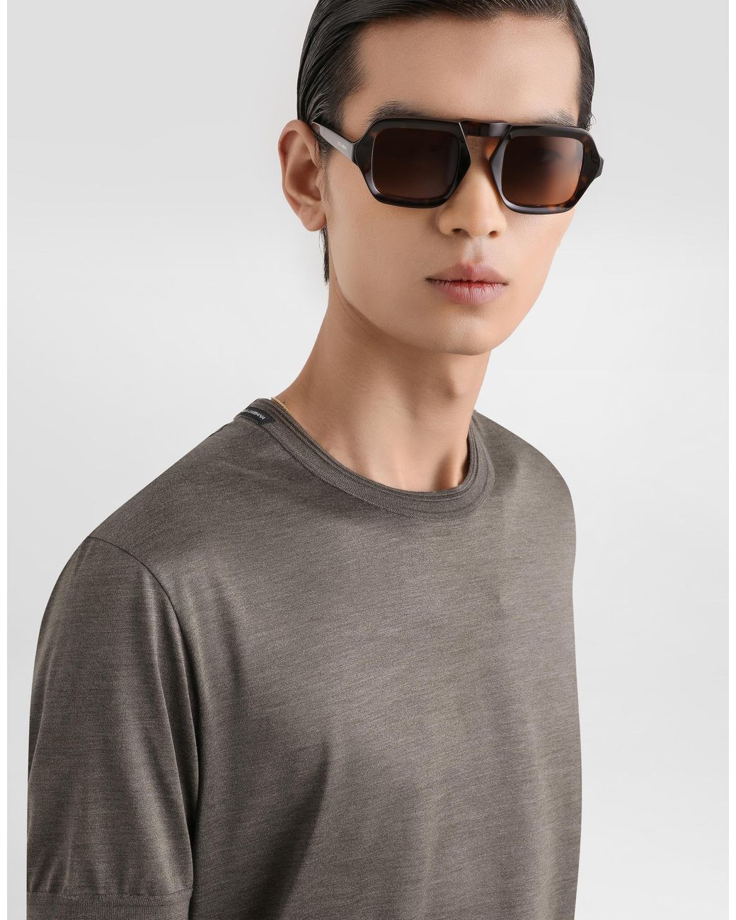Dolce & Gabbana Gray T-Shirt M/Corta Giro for men
