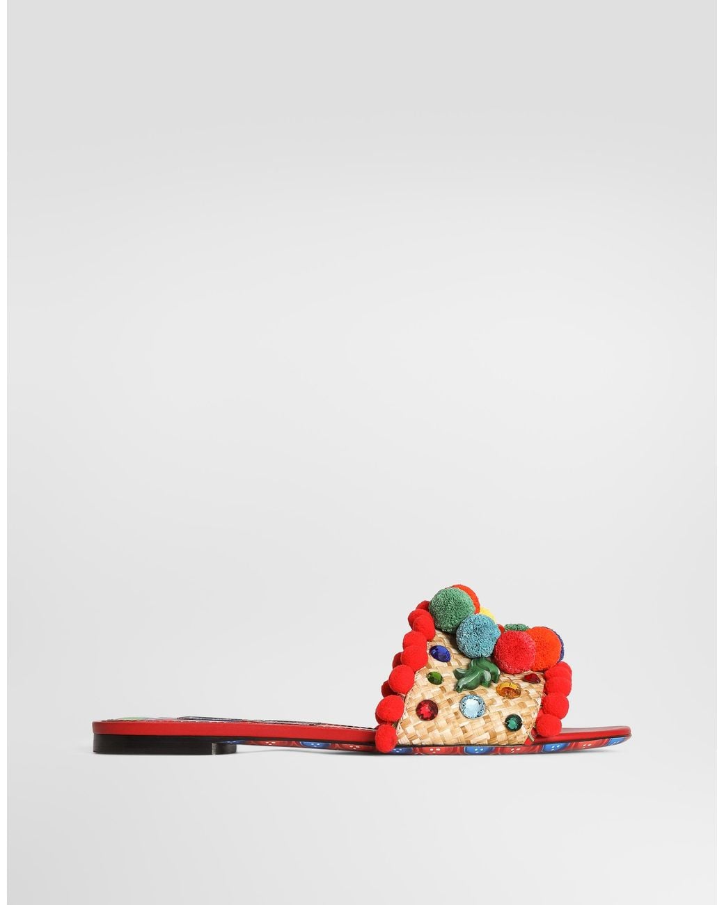 Dolce & Gabbana White Ciabatta Flat