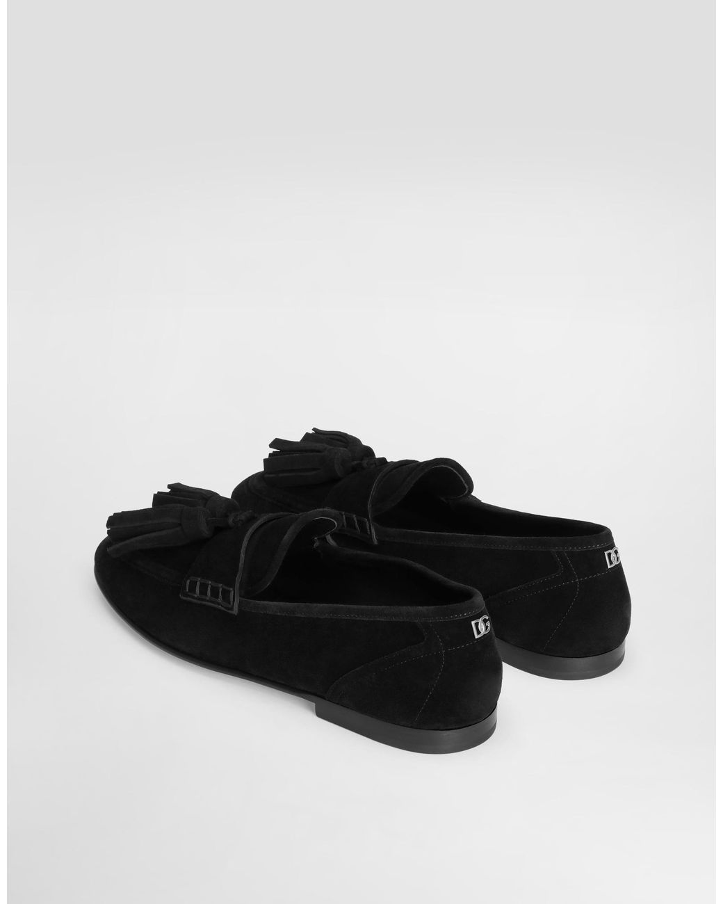 Dolce & Gabbana Black Split Calfskin Slipper for men