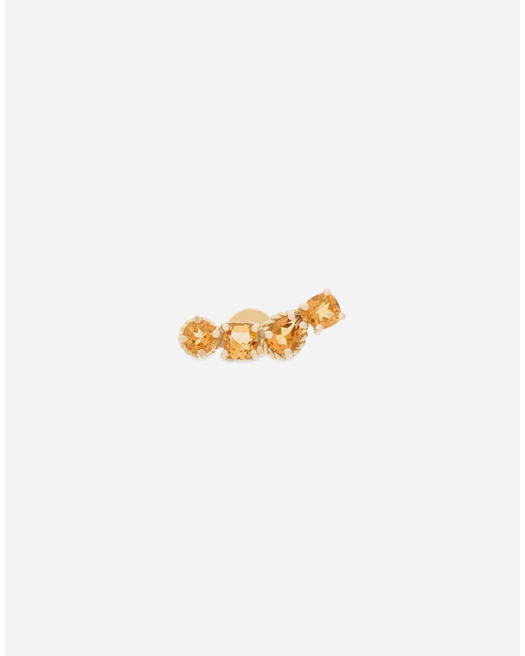 Dolce & Gabbana White Single Monochrome Earring 18-Carat And Citrines
