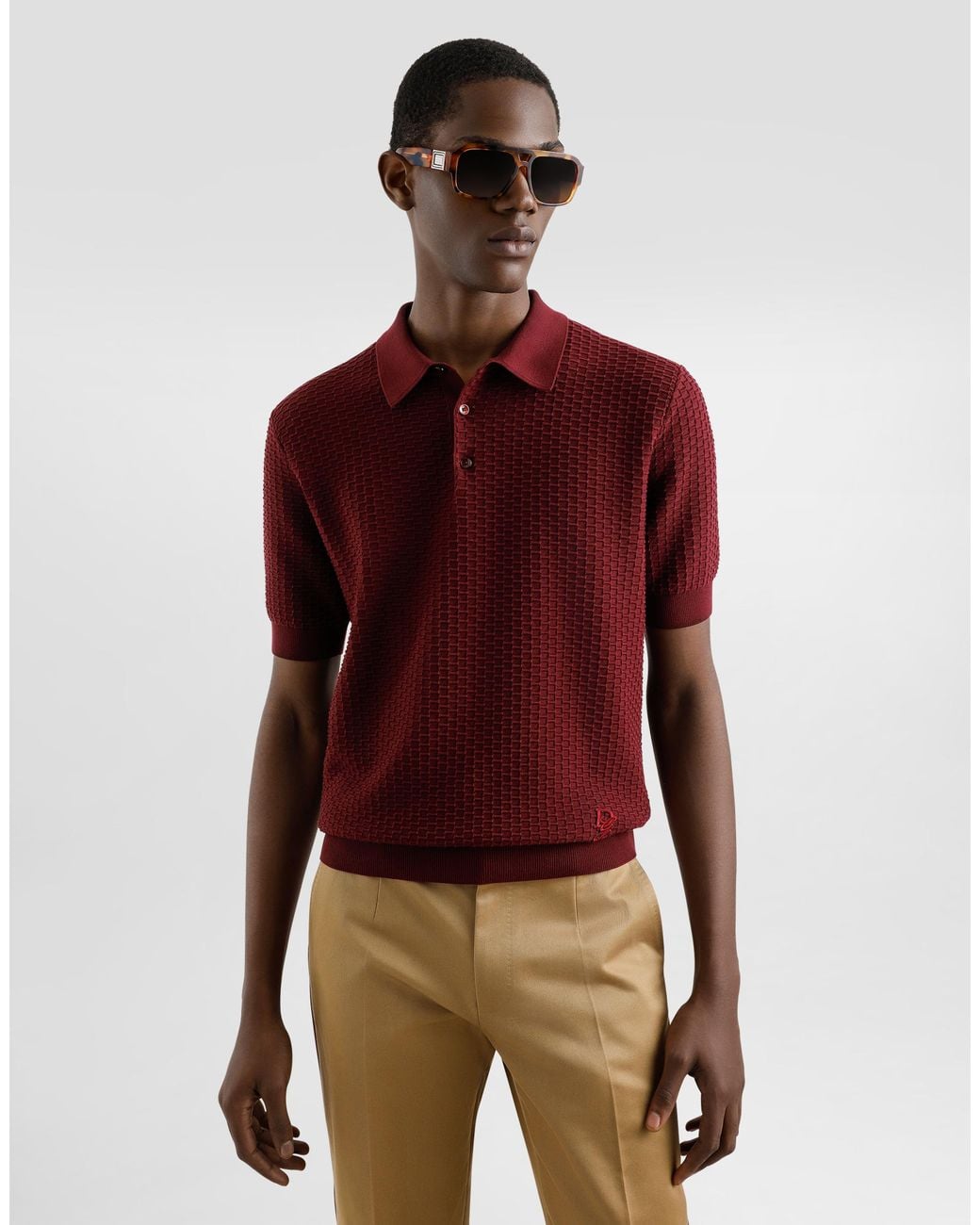 Dolce & Gabbana Cotton Polo-Shirt With Embroidered Logo for men