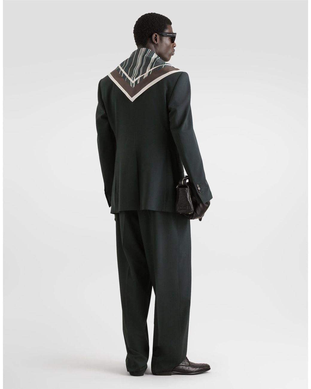 Dolce & Gabbana Black Micro-Rib Trousers for men
