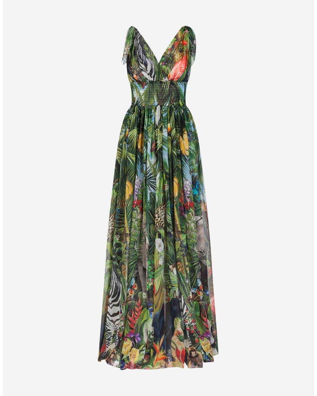slim fit dress slacks Dolce and Gabbana Floral Leaf Cotton Dress  Recess