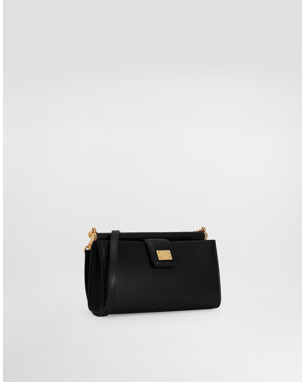 Dolce & Gabbana White Plongé Calfskin Phone Bag