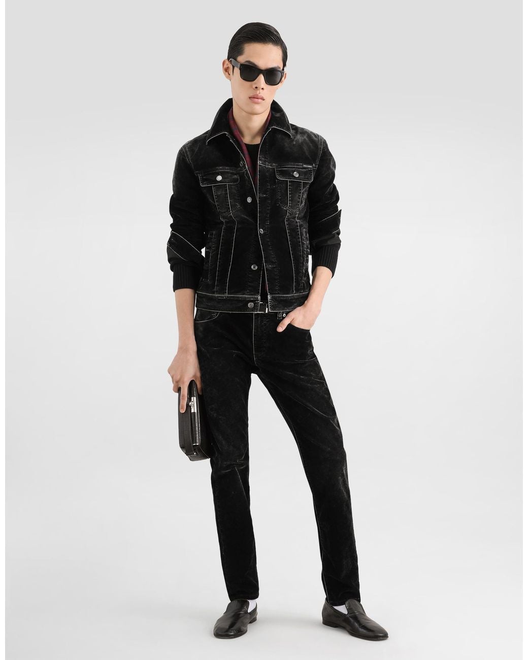 Dolce & Gabbana Black Denim Trousers for men