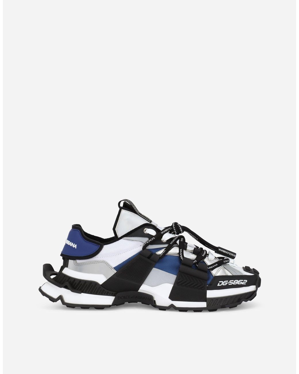 Dolce & Gabbana Mixed-material Space Sneakers in Blue for Men | Lyst