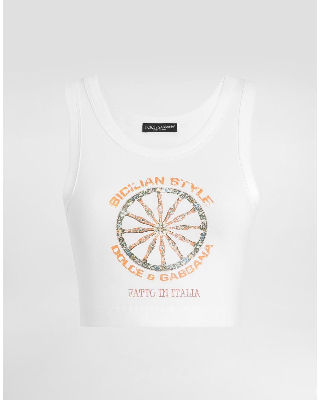 Dolce & Gabbana White Jersey Top