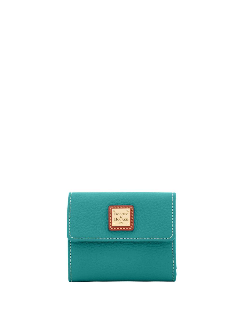Dooney & Bourke Leather Pebble Grain Small Flap Wallet in Blue | Lyst
