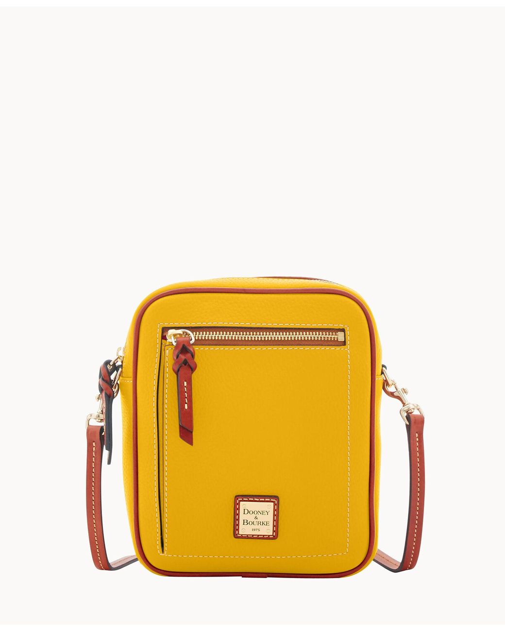 Dooney & Bourke Pebble Grain Camera Crossbody in Yellow Lyst