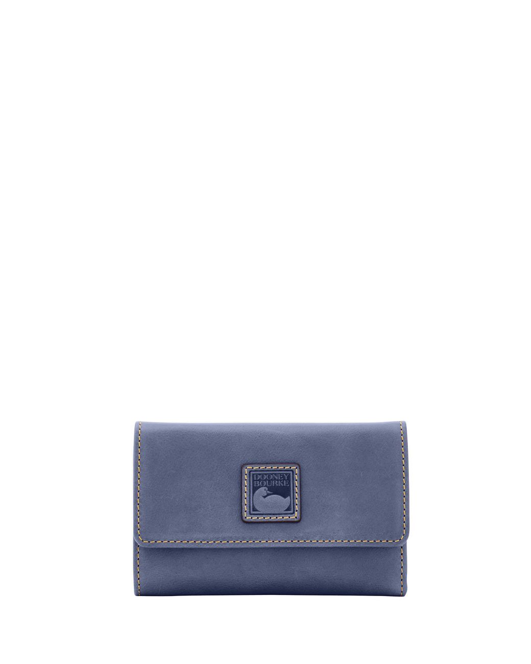 Dooney & Bourke Leather Florentine Flap Wallet in Steel Blue (Blue) Lyst