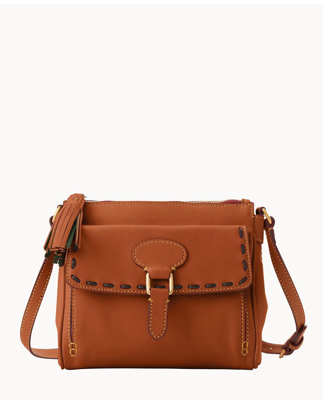 Dooney & Bourke Florentine Pocket Crossbody in Brown | Lyst