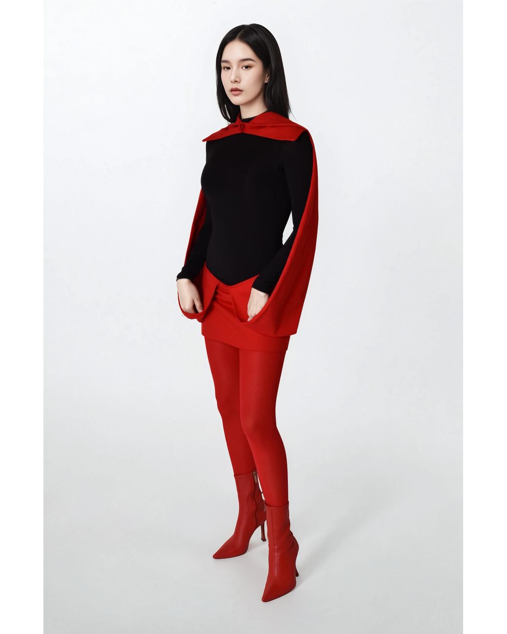 TANIA ORELLANA Red Musubi Skirt