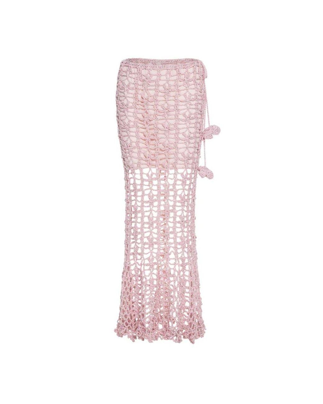 Andreeva Pink Vanilla Handmade Knit Skirt