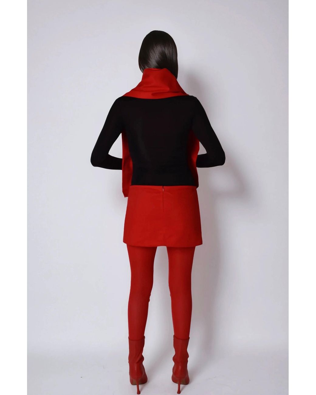 TANIA ORELLANA Red Musubi Skirt