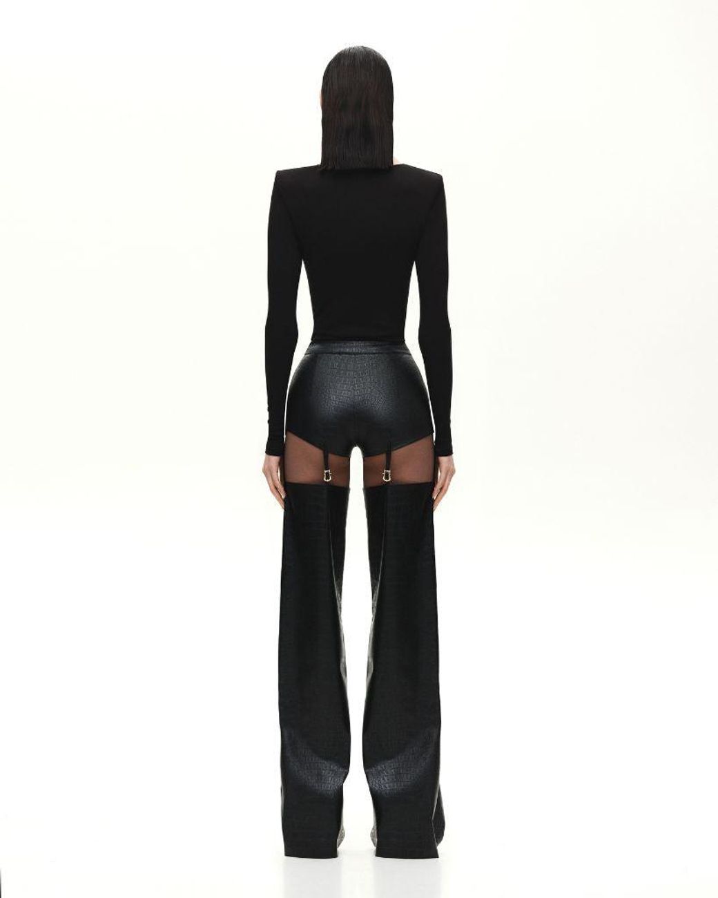 KRIS MARAN Black Transformable Pants With Details