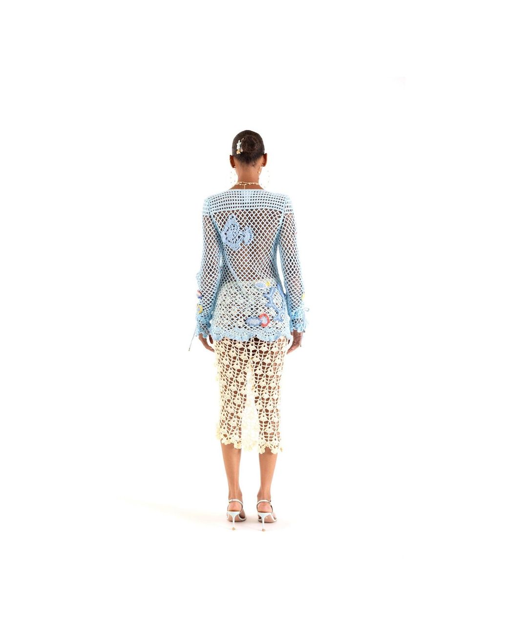 Andreeva Natural Beach Rose Handmade Crochet Cover-Up