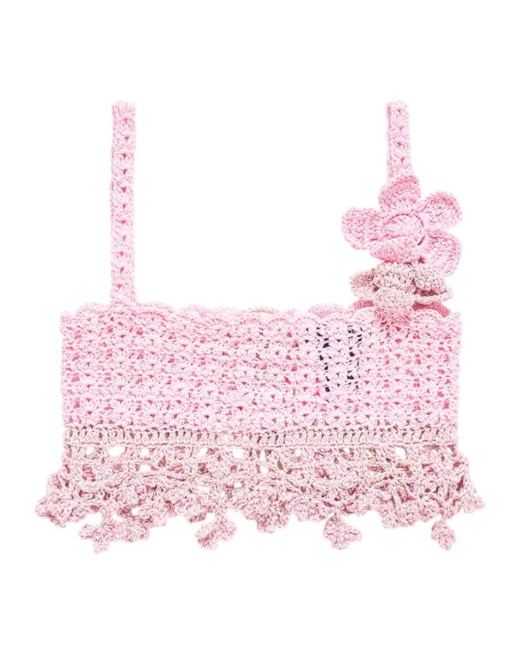 Andreeva Pink Vanilla Handmade Crochet Top