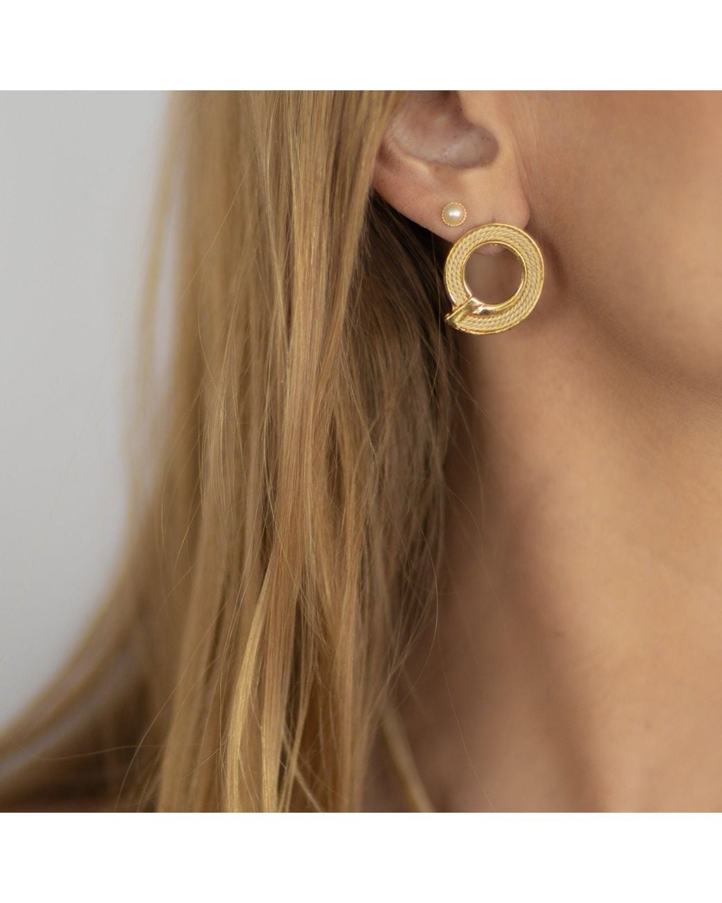 NART Metallic The Spiral Buriti Earrings