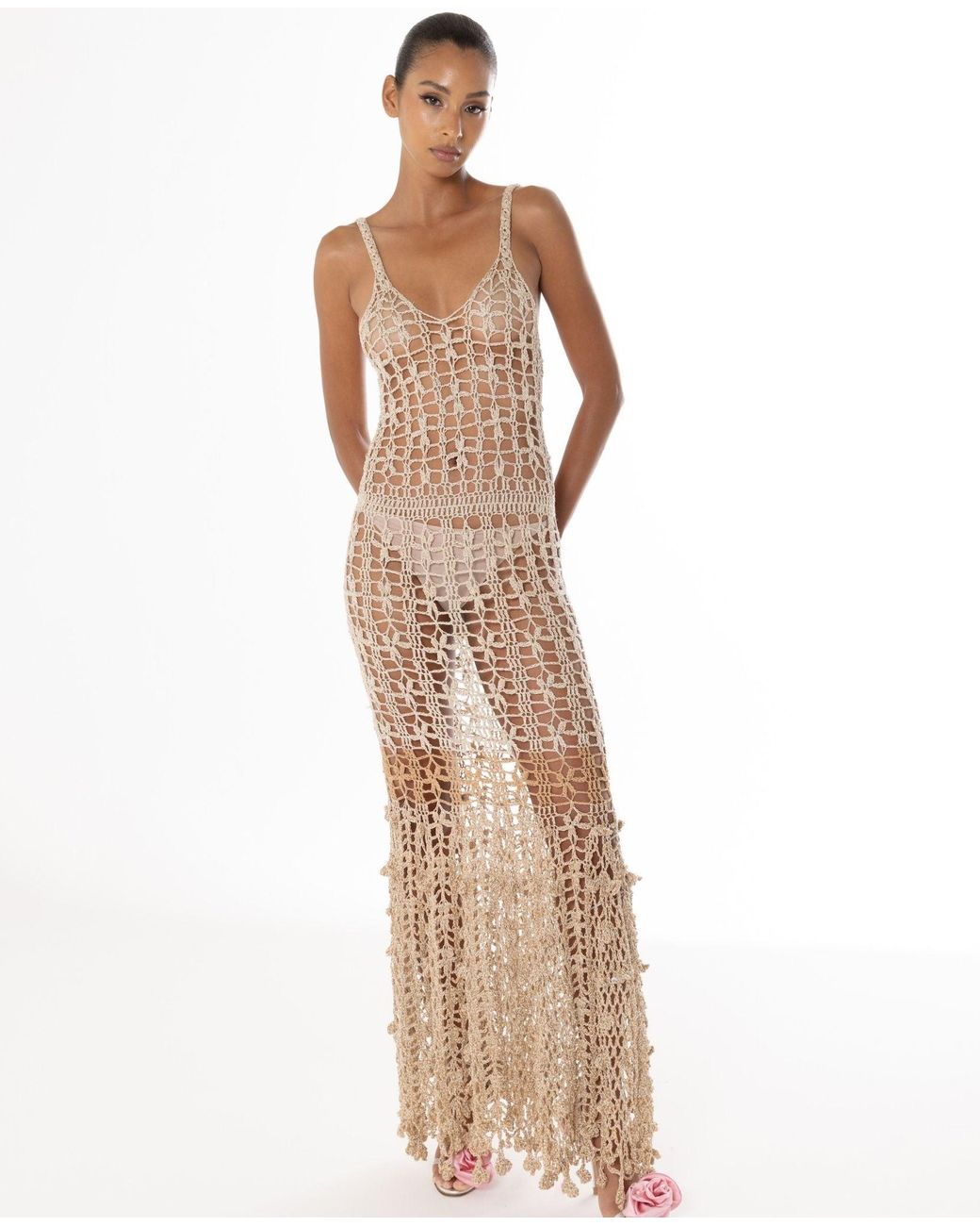 Andreeva Natural Vanilla Handmade Crochet Dress