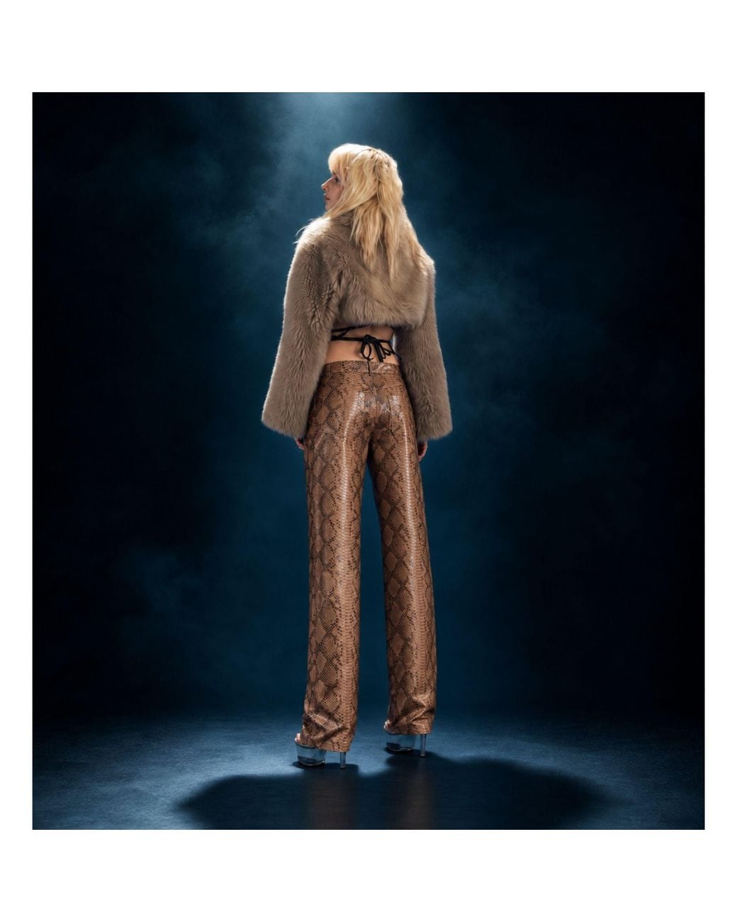Heira Leatherwear Brown Medusa Low Rise Pants