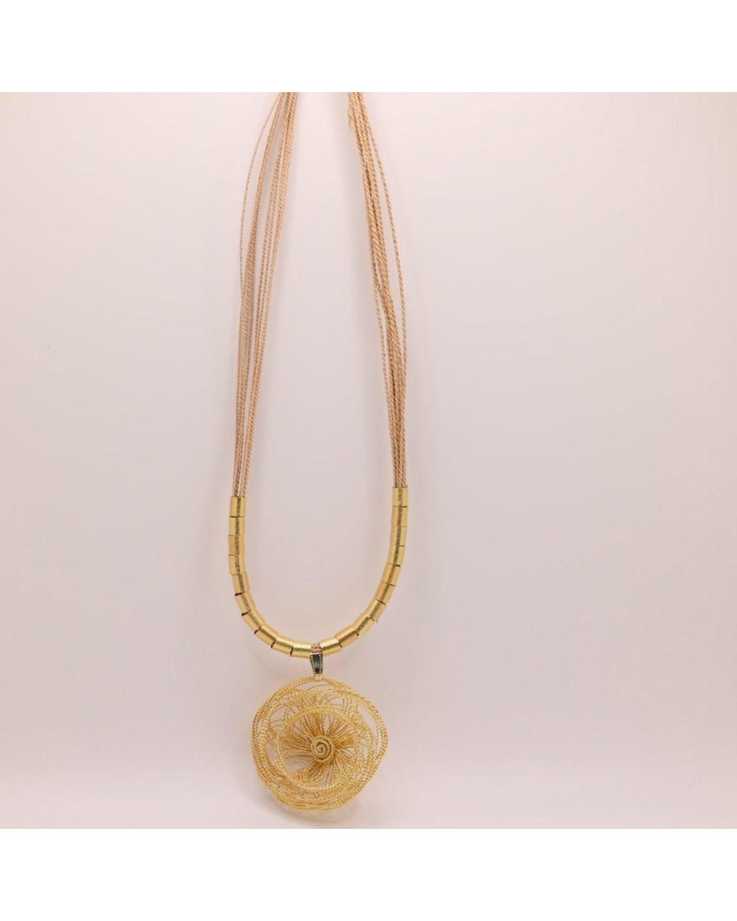 NART Metallic The Rose Buriti Necklace
