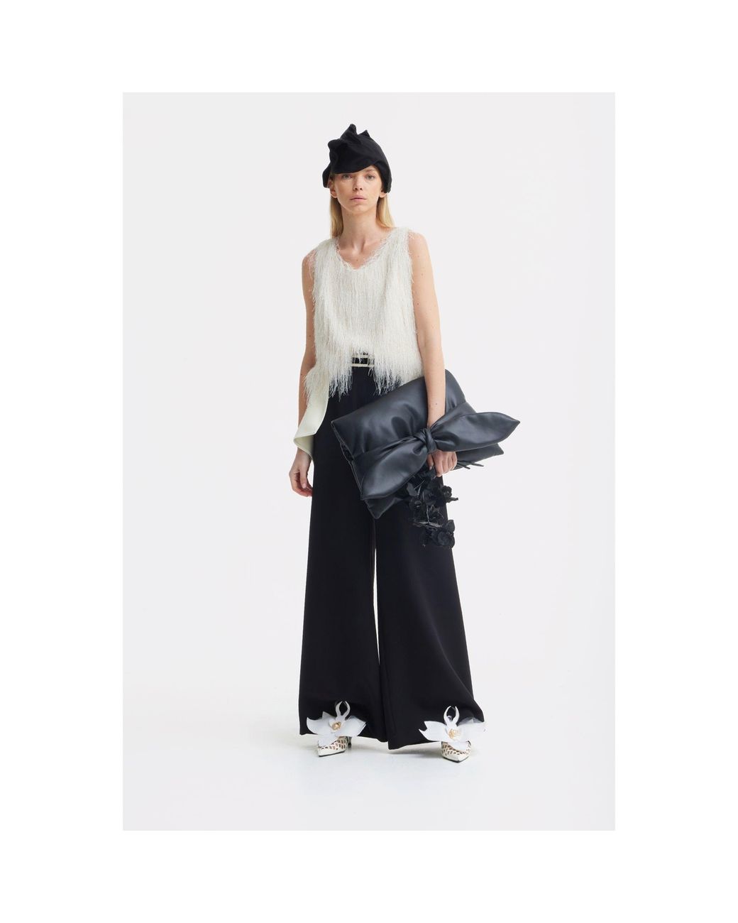 Julia Allert Natural Fringe Sleeveless Top