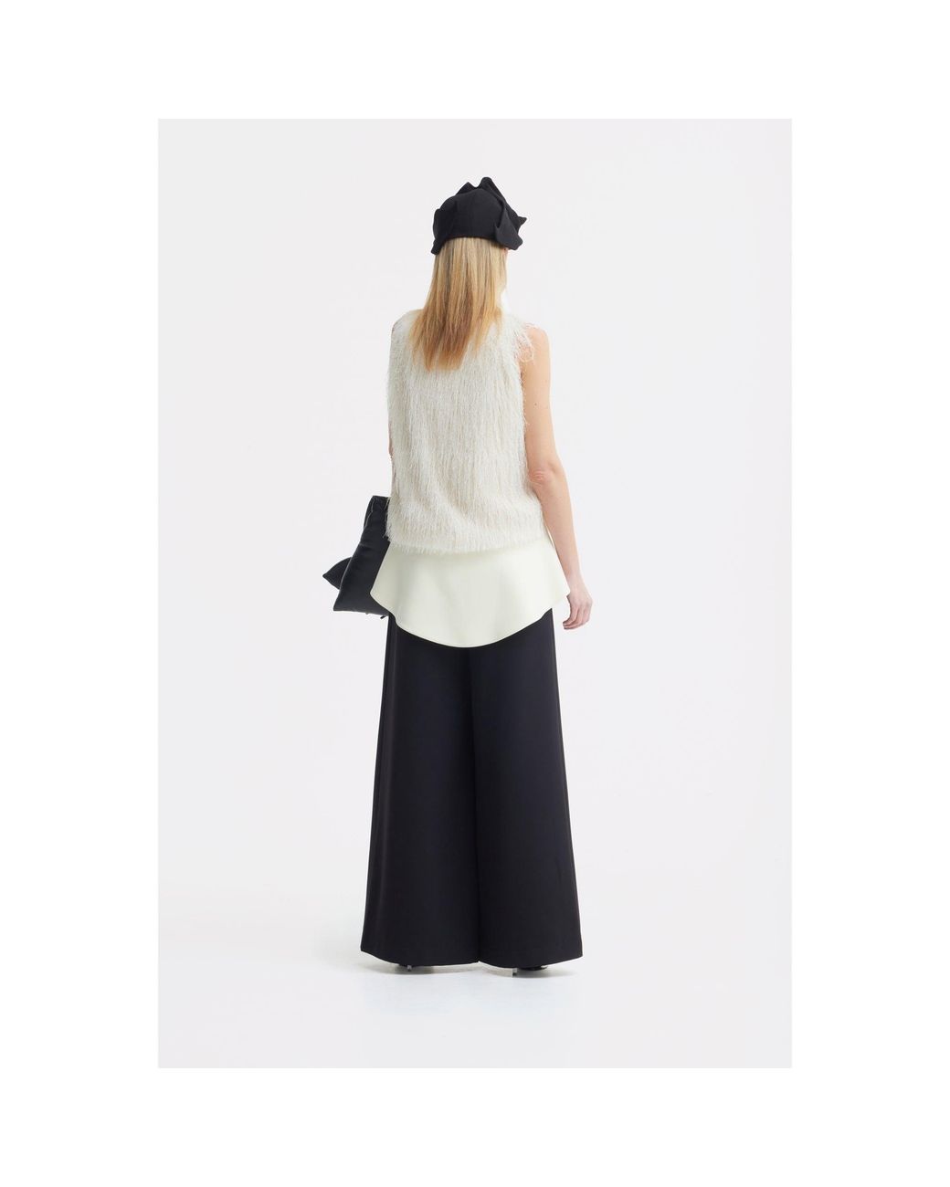 Julia Allert Natural Fringe Sleeveless Top