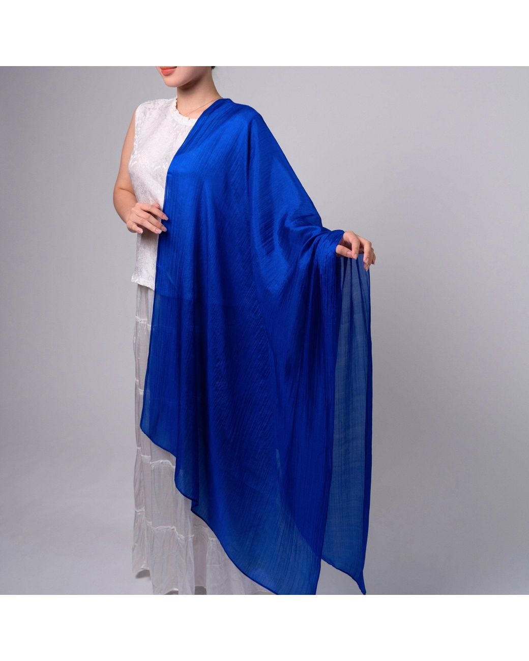 SILK & BEARS Blue Royal Scarf