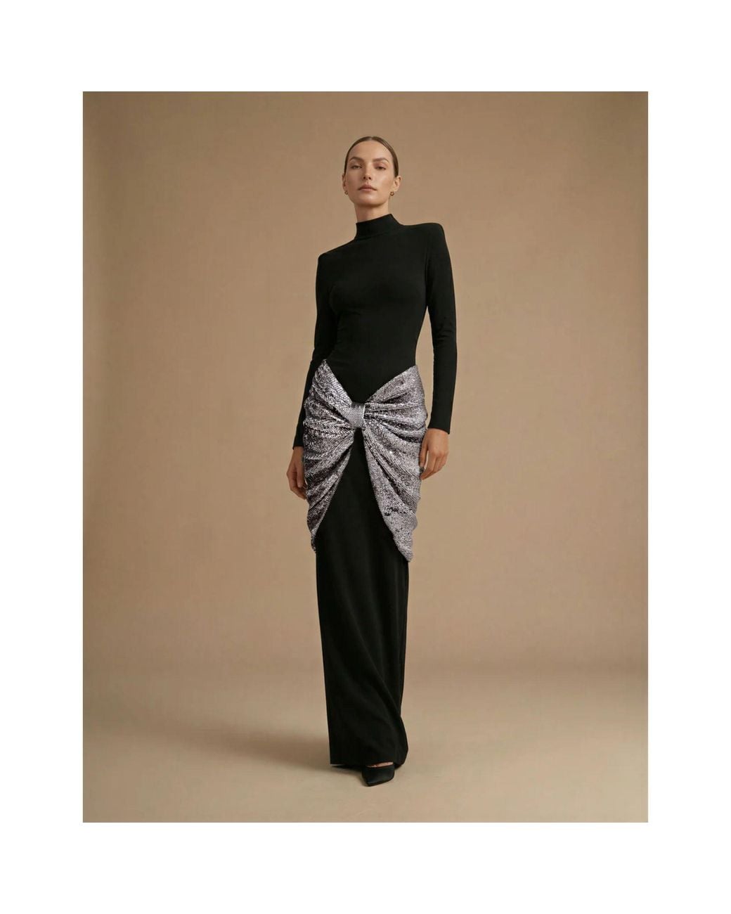 Ashley Stambouli Black Andrina Dress