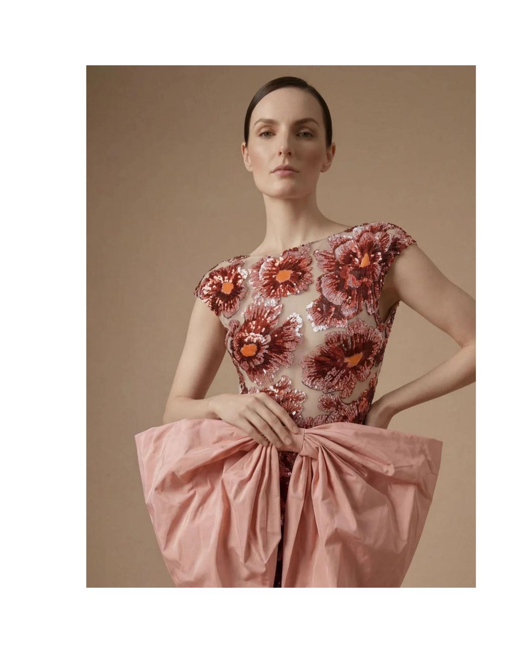 Ashley Stambouli Pink Coralia Dress